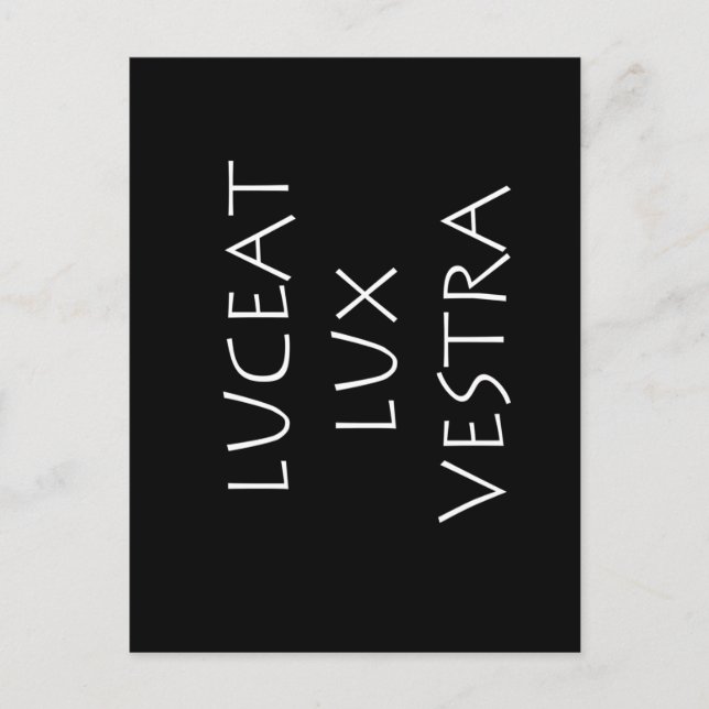 Luceat lux vestra vykort (Framsida)