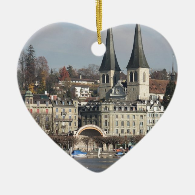 Lucern Schweitz Julgransprydnad Keramik (Framsidan)