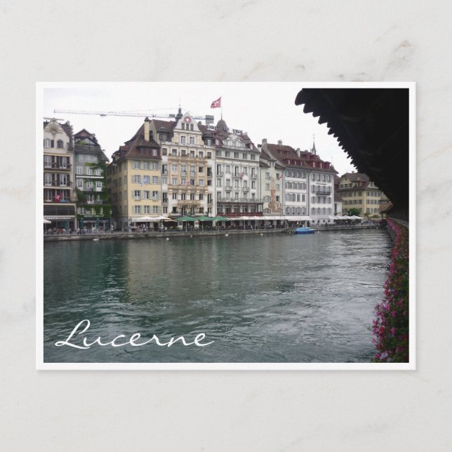 Lucerne Kapellbrücke Vykort (Framsida)
