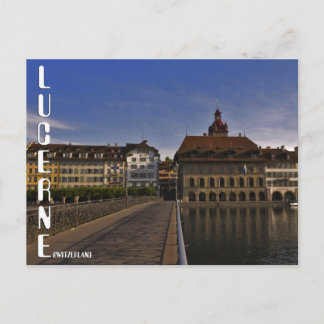 Lucerne old Town Schweiz vycard Vykort