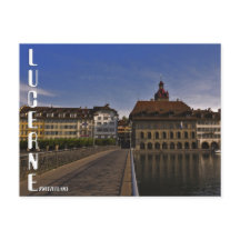 Lucerne old Town Schweiz vycard