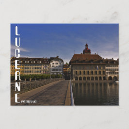 Lucerne old Town Schweiz vycard Vykort