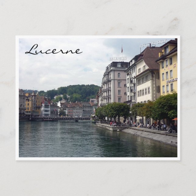 Lucerne Reuss Vykort (Framsida)