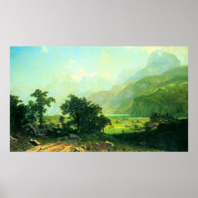 Lucerne Schweiz av Bierstadt Poster (Framsidan)