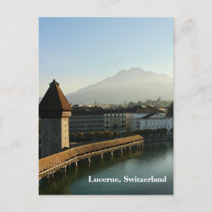 Lucerne, Schweiz Chapel Bridge-vykort Vykort