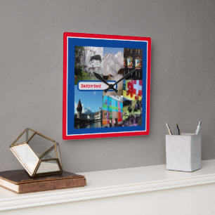 Lucerne, Schweiz Fyrkantig Klocka