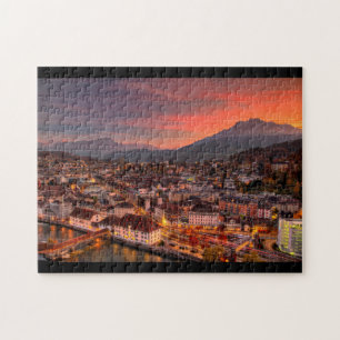 Lucerne Schweiz HDR Fine Art Puzzle Pussel
