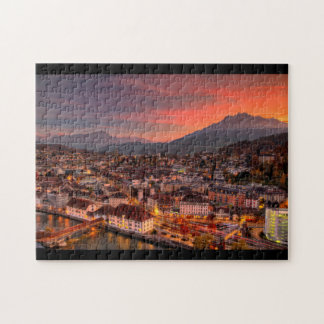 Lucerne Schweiz HDR Fine Art Puzzle Pussel