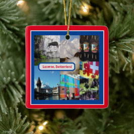 Lucerne, Schweiz Julgransprydnad Keramik