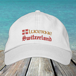 Lucerne & Schweiz mode/Swiss Flagga Patriot Broderad Keps