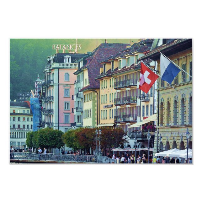 Lucerne Schweiz Photo Print Fototryck (Framsidan)