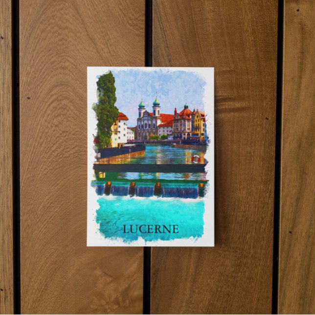 Lucerne Schweiz Swiss Europe Vykort (lucerne switzerland postcard)