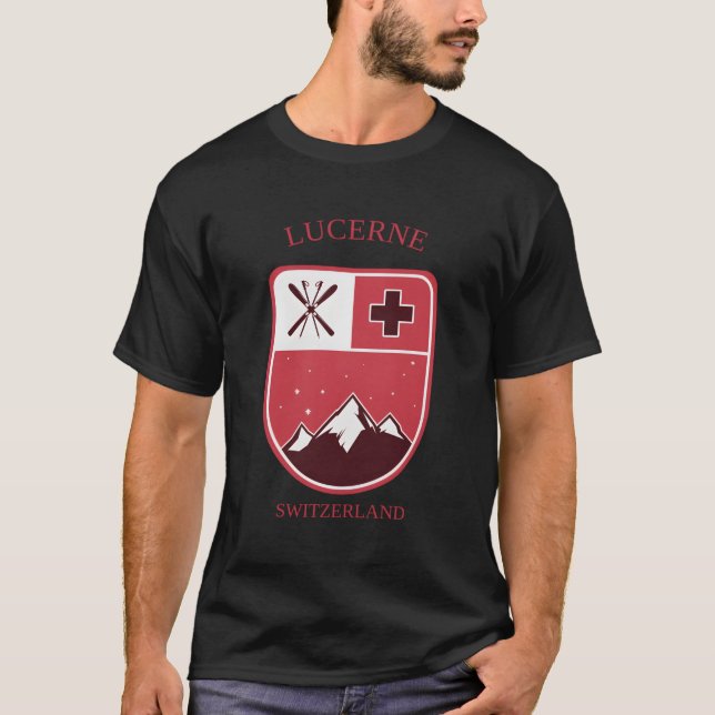 Lucerne Schweiz T Shirt (Framsida)
