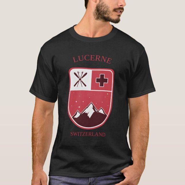 Lucerne Schweiz T Shirt (Framsida)