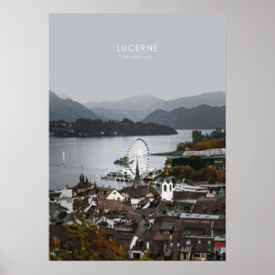 Lucerne, Schweiz Travel Artwork Poster