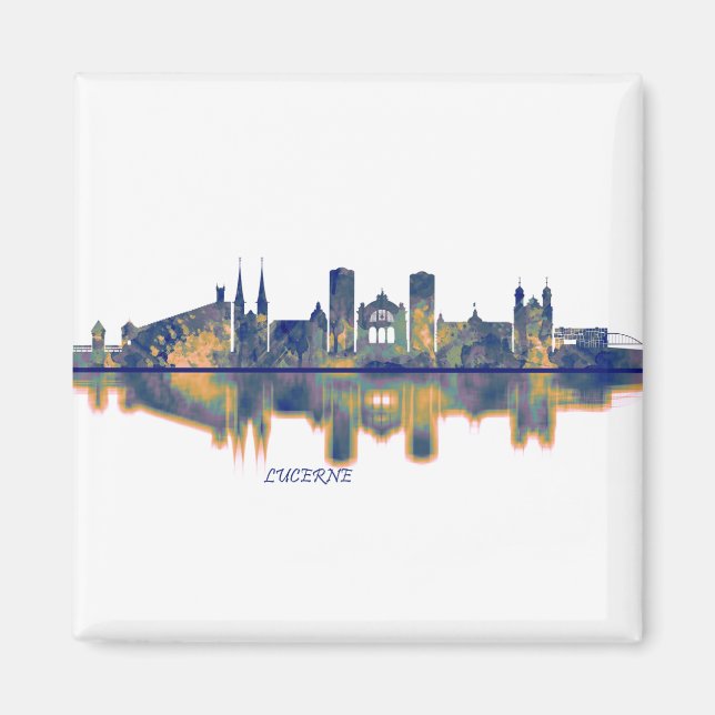 Lucerne Skyline Magnet (Framsidan)