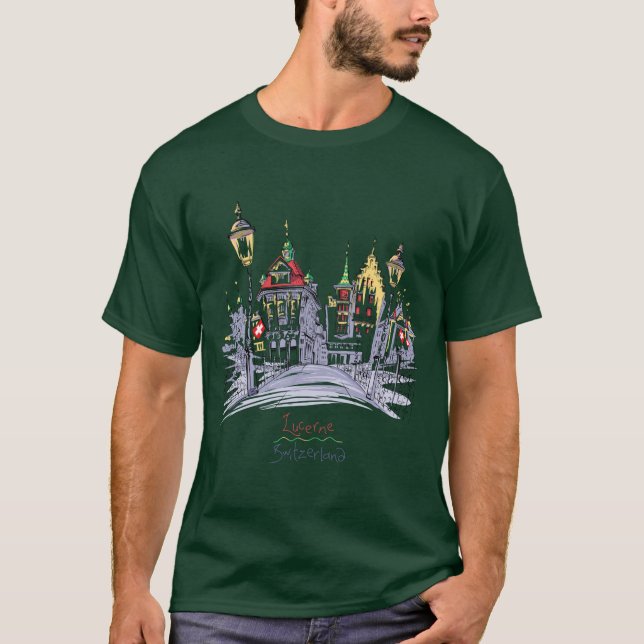 Lucerne Switzerland - T-Shirt  (Framsida)