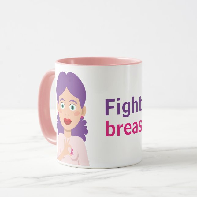Lucha contra el cáncer de mama mugg (Framsida vänster)