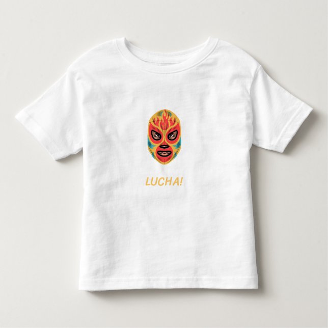 Lucha Libre Cartoon Mask Mexican Culture Art T Shirt (Framsida)