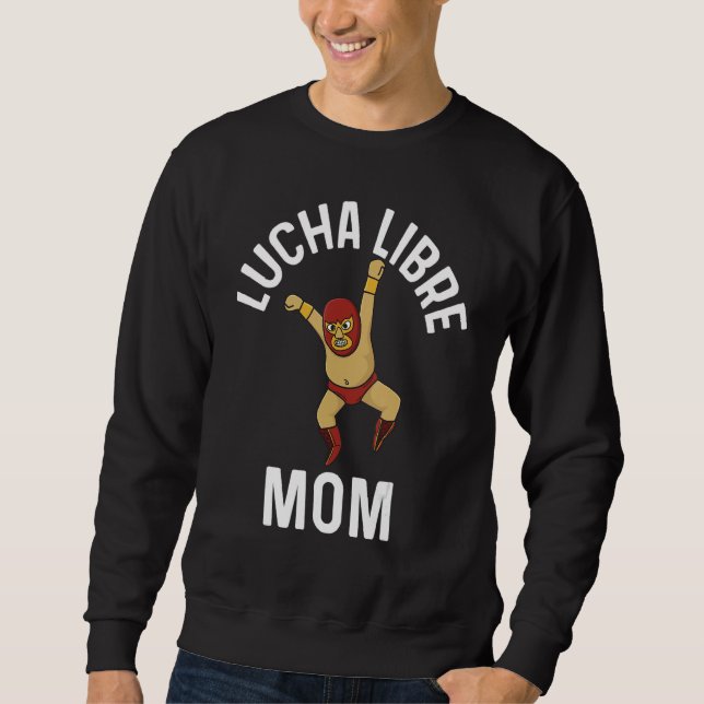 Lucha Libre-designs mamma kvinnor mexikansk brottn Lång Ärmad Tröja (Framsida)