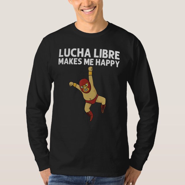 Lucha Libre-designs Män Kvinnor Mexikansk brottnin T Shirt (Framsida)