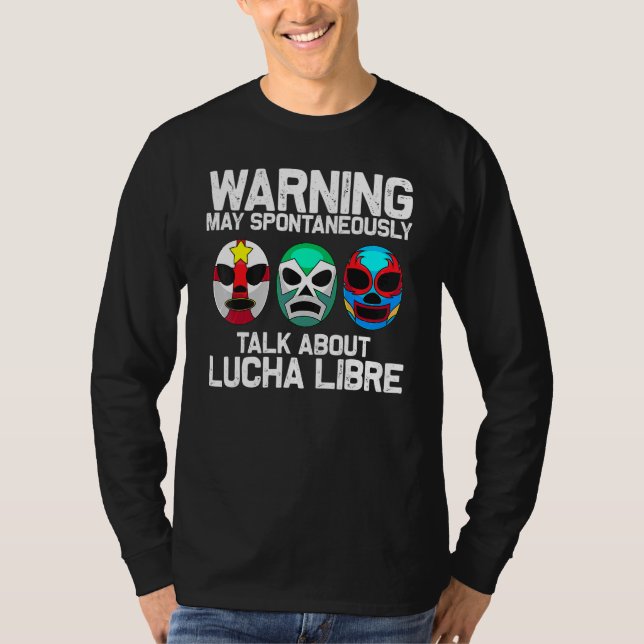 Lucha Libre För manar Women Mexican Wrestling Mask T Shirt (Framsida)