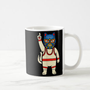Lucha Libre Katt Wrestling Luchador Rolig Retro Kaffemugg