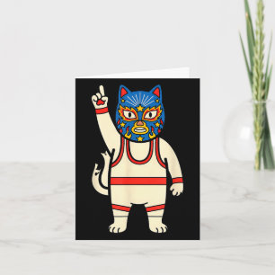 Lucha Libre Katt Wrestling Luchador Rolig Retro Kort