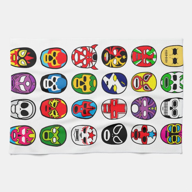 Lucha Libre Luchador maskerar den mexicanska Kökshandduk (Horisontell)