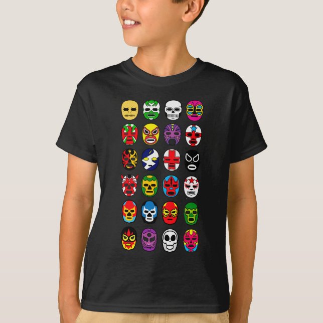Lucha Libre Luchador maskerar den mexicanska Tee (Framsida)