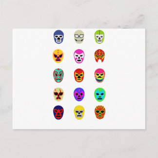 Lucha Libre Mask Mexican Wrestling Vykort