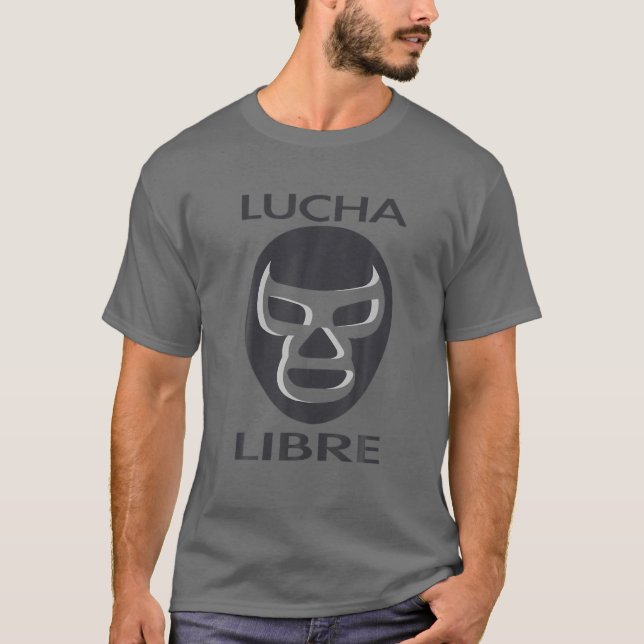 Lucha Libre Mask Mexikanska Professionellen Wrestl T Shirt (Framsida)