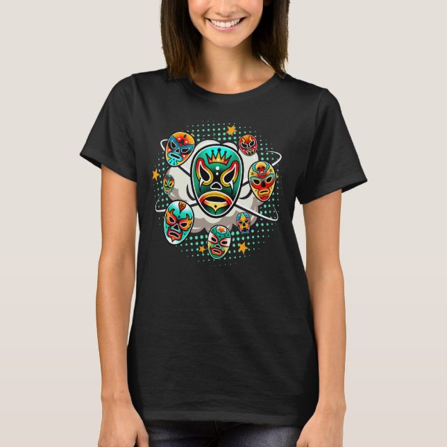 Lucha Libre Mask Mexiko Luchador Mexican Wrestler T Shirt (Framsida)