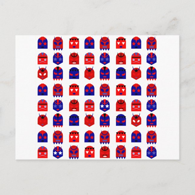 lucha libre-masker vykort (Framsida)