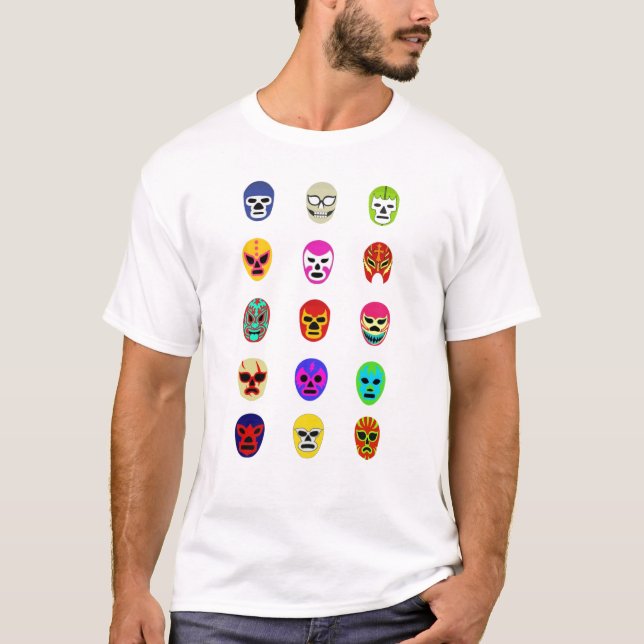 Lucha Libre maskerar den mexicanska Tee Shirt (Framsida)