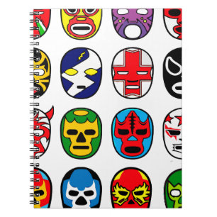 Lucha Libre maskerar mexicansk brottning för Anteckningsbok Med Spiral