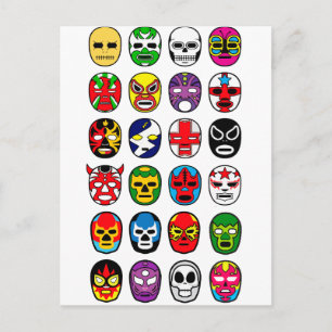 Lucha Libre maskerar mexicansk brottning för Vykort