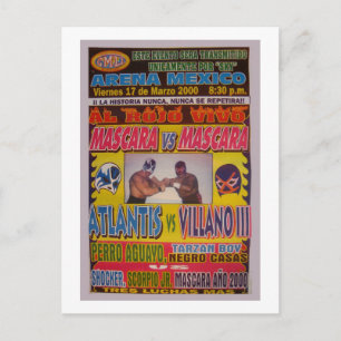 Lucha Libre matchaffisch Vykort