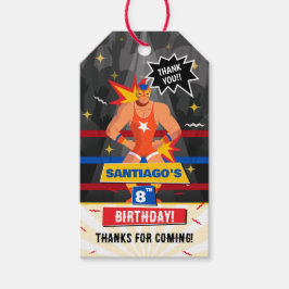 Lucha Libre Mexican Wrestling Birthday Gift Märkre Presentetikett