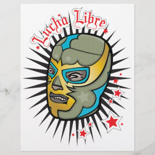 Lucha Libre Mexican Wrestling Mask Reklamblad