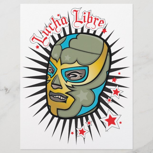 Lucha Libre Mexican Wrestling Mask Reklamblad (Framsidan)