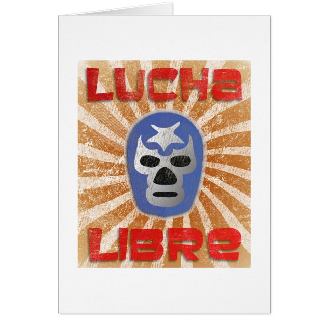 Lucha Libre mexicansk brottning Hälsningskort (Framsidan)
