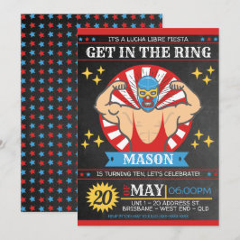 Lucha Libre Mexikansk Födelsedagsfest Inbjudningar