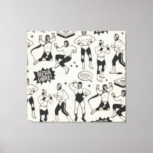 Lucha Libre: Mexikanska Wrestler mönster Canvastryck