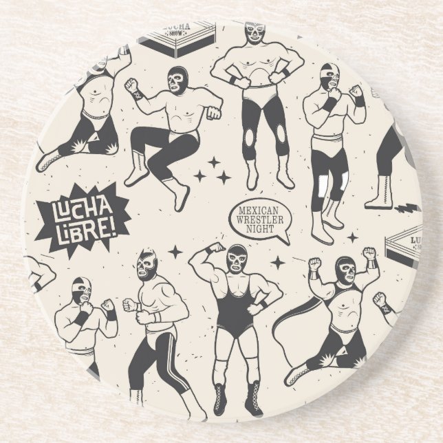 Lucha Libre: Mexikanska Wrestler mönster Underlägg (Framsidan)