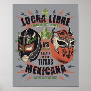 Lucha Libre Mexiko Wrestling Luchador Mask Nacho Poster
