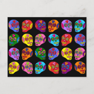 Lucha Libre Sugar Skull Vykort
