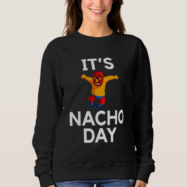 Lucha Libre T-Shirt T-shirt tee Rolig Nacho Tröja  (Framsida)