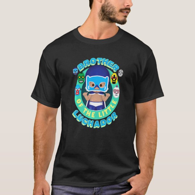 Lucha Libre Wrestler Birthday Brother of the Littl T Shirt (Framsida)