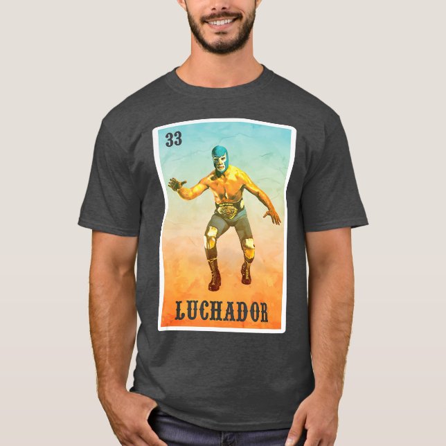 Lucha Libre Wrestling El Mexiko Luchador T Shirt (Framsida)